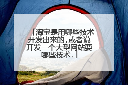 淘宝是用哪些技术开发出来的,或者说开发一个大型网站要哪些技术.
