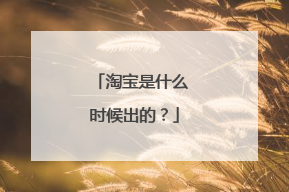 淘宝是什么时候出的？