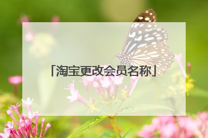 淘宝更改会员名称