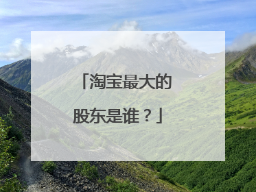 淘宝最大的股东是谁?