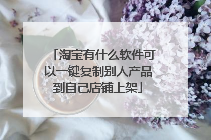 淘宝有什么软件可以一键复制别人产品到自己店铺上架
