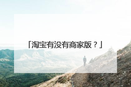 淘宝有没有商家版?