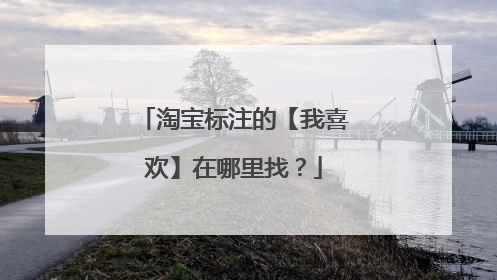 淘宝标注的【我喜欢】在哪里找?
