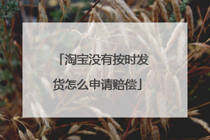 淘宝没有按时发货怎么申请赔偿