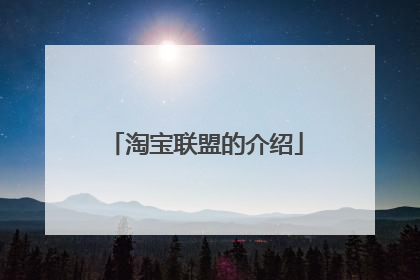 淘宝联盟的介绍