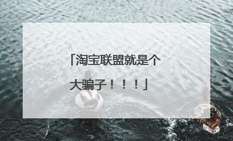 淘宝联盟就是个大骗子！！！