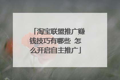 淘宝联盟推广赚钱技巧有哪些 怎么开启自主推广