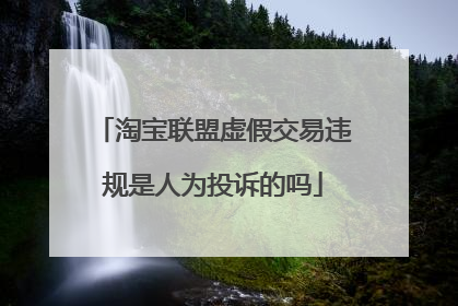 淘宝联盟虚假交易违规是人为投诉的吗