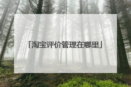 淘宝评价管理在哪里