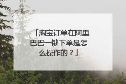 淘宝订单在阿里巴巴一键下单是怎么操作的?