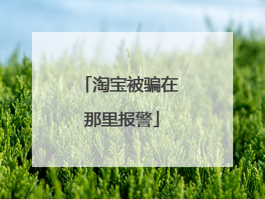 淘宝被骗在那里报警