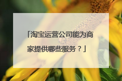 淘宝运营公司能为商家提供哪些服务？