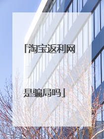 淘宝返利网是骗局吗
