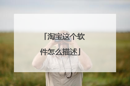 淘宝这个软件怎么描述