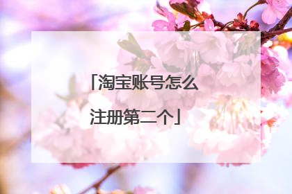 淘宝账号怎么注册第二个