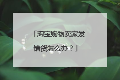 淘宝购物卖家发错货怎么办?