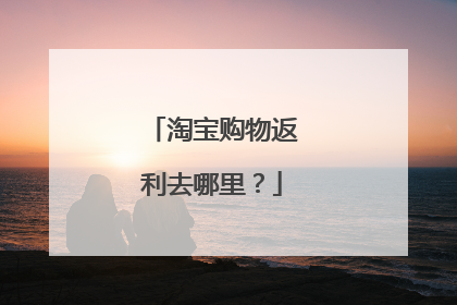 淘宝购物返利去哪里?