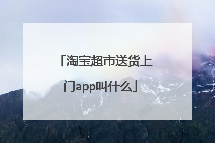 淘宝超市送货上门app叫什么