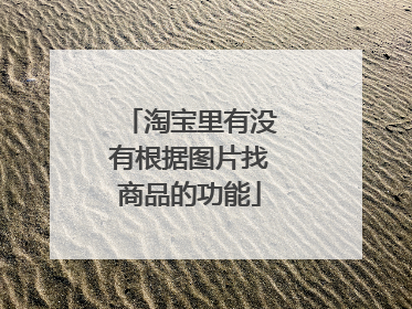 淘宝里有没有根据图片找商品的功能