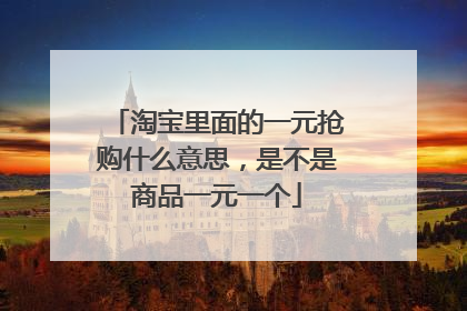 淘宝里面的一元抢购什么意思,是不是商品一元一个