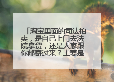 淘宝里面的司法拍卖,是自己上门去法院拿货,还是人家跟你邮寄过来?主要是针对异地的…