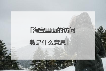 淘宝里面的访问数是什么意思