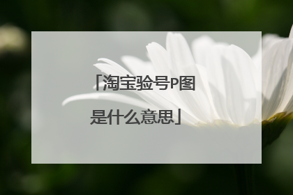 淘宝验号P图是什么意思