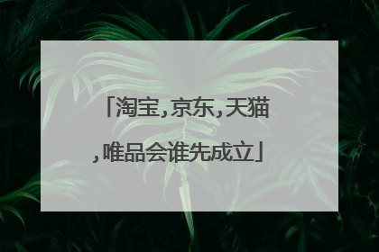 淘宝,京东,天猫,唯品会谁先成立