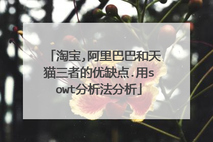 淘宝,阿里巴巴和天猫三者的优缺点.用sowt分析法分析