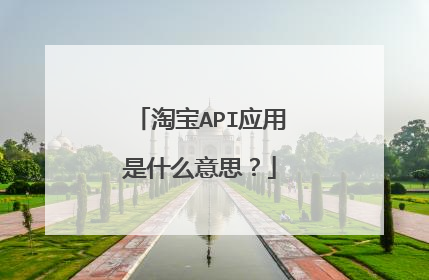 淘宝API应用是什么意思?