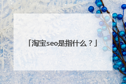 淘宝seo是指什么?