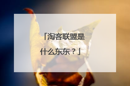 淘客联盟是什么东东？