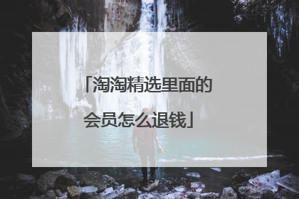 淘淘精选里面的会员怎么退钱