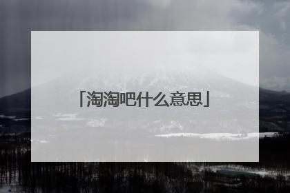 淘淘吧什么意思