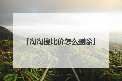 淘淘搜比价怎么删除