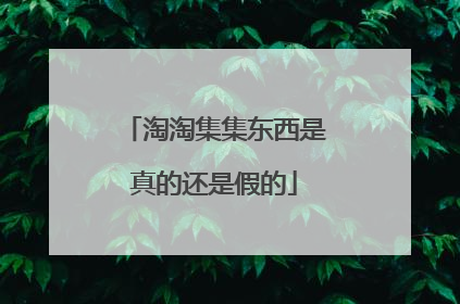 淘淘集集东西是真的还是假的