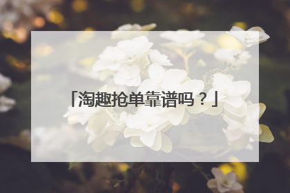 淘趣抢单靠谱吗?