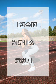 淘金的淘是什么意思?