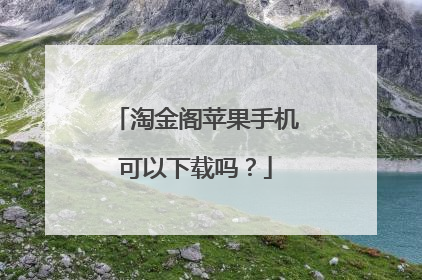 淘金阁苹果手机可以下载吗?