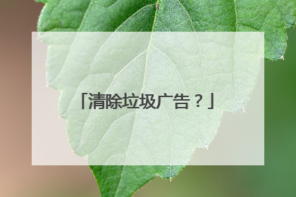 清除垃圾广告？
