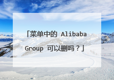 菜单中的 Alibaba Group 可以删吗?