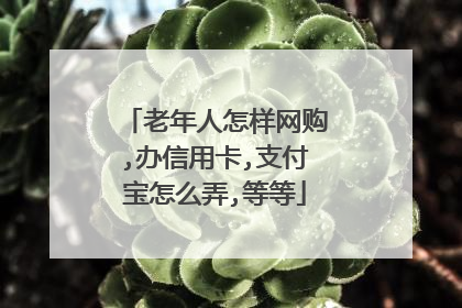 老年人怎样网购,办信用卡,支付宝怎么弄,等等