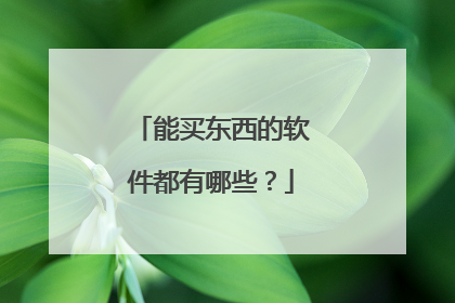 能买东西的软件都有哪些?