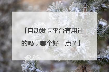 自动发卡平台有用过的吗,哪个好一点?