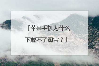 苹果手机为什么下载不了淘宝？