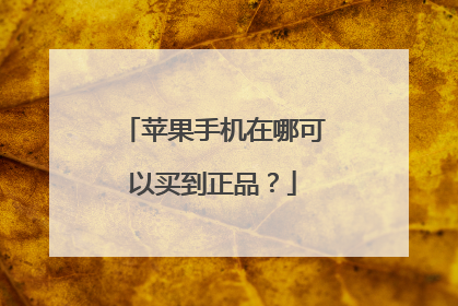 苹果手机在哪可以买到正品?