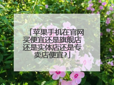 苹果手机在官网买便宜还是旗舰店还是实体店还是专卖店便宜?