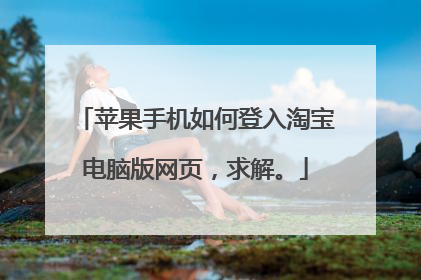 苹果手机如何登入淘宝电脑版网页，求解。