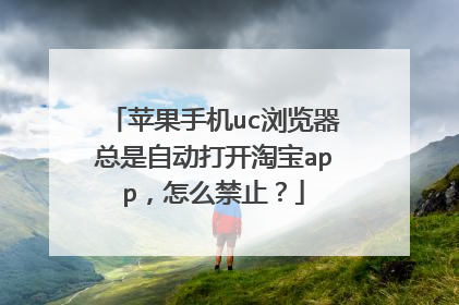 苹果手机uc浏览器总是自动打开淘宝app,怎么禁止?