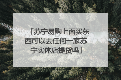 苏宁易购上面买东西可以去任何一家苏宁实体店提货吗